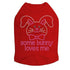 Some Bunny Loves Me Pink Rhinestone Dog Tank