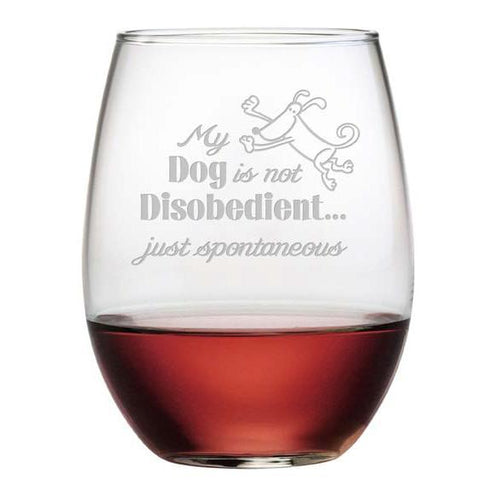 Spontaneous Stemless Wine Glasses, Set Of 4