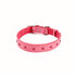 Spring Rhinestone Leather Dog Collar Strawberry Ice