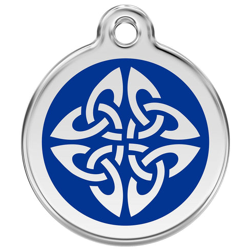 Stainless Steel And Enamel Tribal Arrows Dark Blue Dog ID Tag