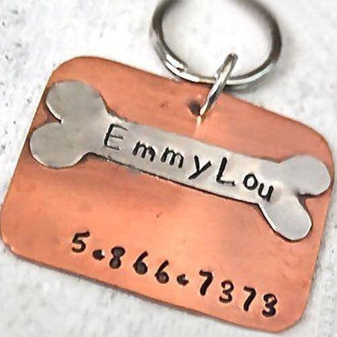 Sterling Bone Dog ID Tag