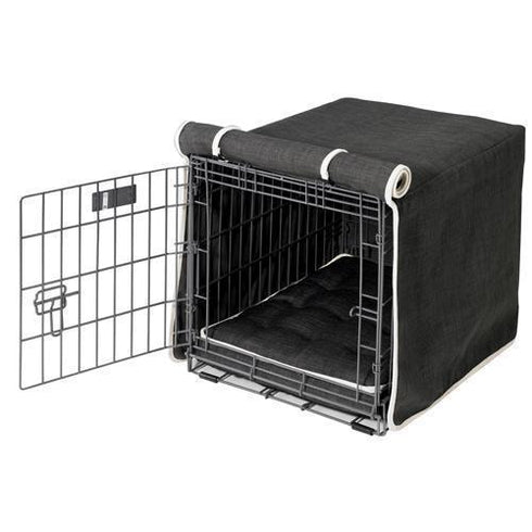 Storm Microlinen Dog Crate Cover