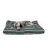Striped Faux Gusset Indoor/Outdoor Dog Bed Green