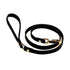 Stud Screw Leather Dog Collar Black