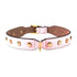 Stud Screw Leather Dog Collar Light Pink