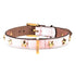 Stud Star Leather Dog Collar Light Pink