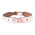 Stud Star Leather Dog Collar Light Pink