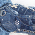 Studded Rhinestone Blue Denim Designer Dog Dress