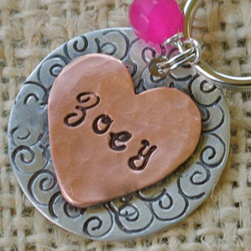 Swirly Girly Dog ID Tag