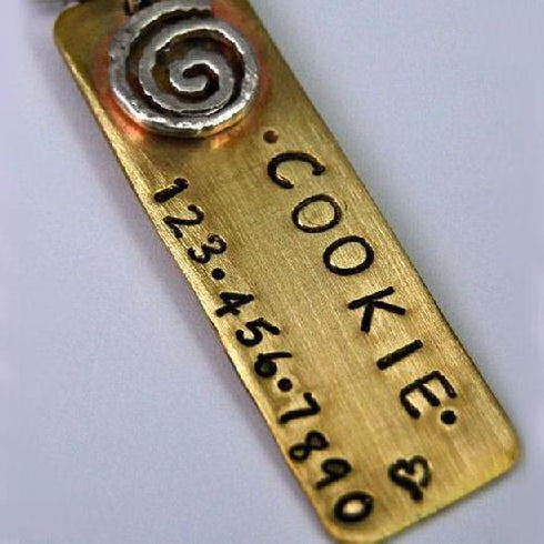 Swirly Pooch Dog ID Tag