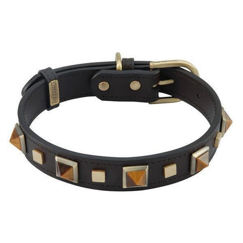 Tiger Eye Rock And Roll Dog Collar