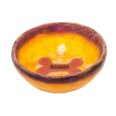 Translucent Dog Bowl Plum/Salmon/Lemon