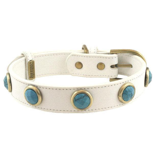 Turquoise Pebble Dog Collar