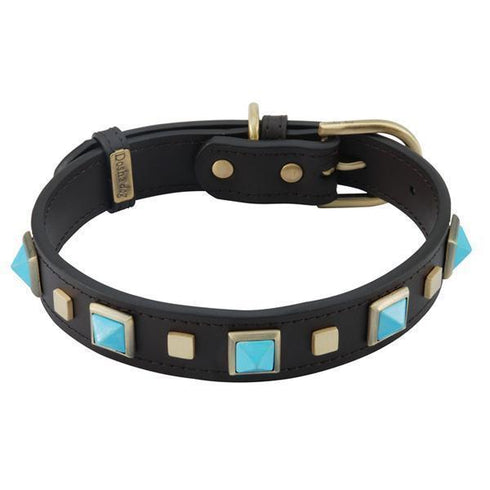 Turquoise Rock And Roll Dog Collar
