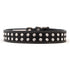 Tuscan Leather Crystallized Dog Collar Black