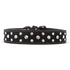 Tuscan Leather Crystallized Dog Collar Black