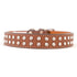 Tuscan Leather Crystallized Dog Collar Brown