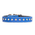 Tuscan Leather Crystallized Dog Collar Cobalt Blue