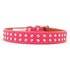 Tuscan Leather Crystallized Dog Collar Pink