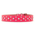 Tuscan Leather Crystallized Dog Collar Pink