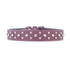 Tuscan Leather Crystallized Dog Collar Purple