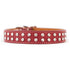 Tuscan Leather Crystallized Dog Collar Red