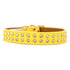 Tuscan Leather Crystallized Dog Collar Yellow
