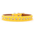 Tuscan Leather Crystallized Dog Collar Yellow