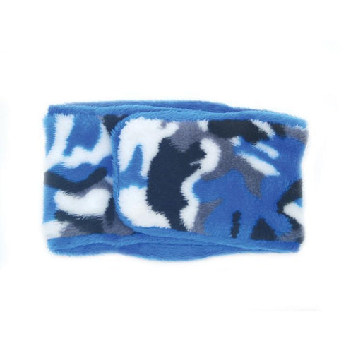 Ultra Plush Camouflage Blue Dog Belly Band Large
