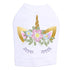 Unicorn With Flowers Rhinestone Dog Tank