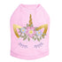Unicorn With Flowers Rhinestone Dog Tank