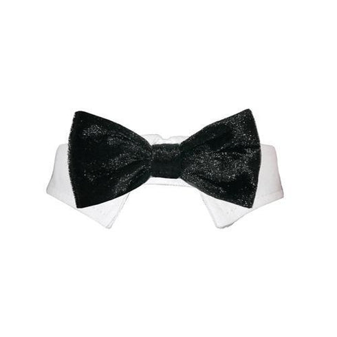 Valentino Dog Bow Tie Collar Black L/XL