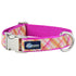 Velvet Essential Dog Collar Pink Plaid
