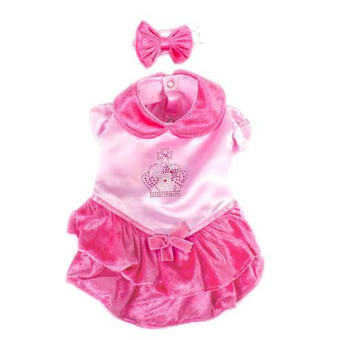 Velvet Princess Pink Dog Costume Size 3