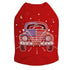 Volkswagen Red, White And Blue Rhinestone Dog Tank