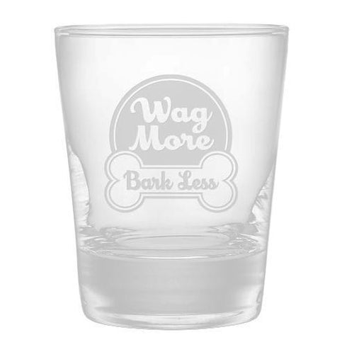 Wag More Bark Less Double Old Fashioned Glasses, Set Of 4