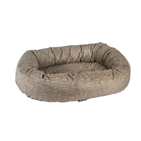 Wheat Microcord Donut Dog Bed