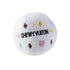White Chewy Vuiton Ball Dog Toy