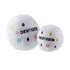 White Chewy Vuiton Ball Dog Toy