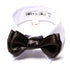 White Shirt Collar With Black Dog Bow Tie