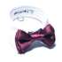 White Shirt Collar With Purple Dog Bow Tie