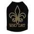 Who Dat Rhinestone Dog Tank