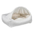 Winter White Dream Fur Canopy Dog Bed