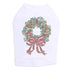 Xmas Wreath Rhinestone Dog Tank