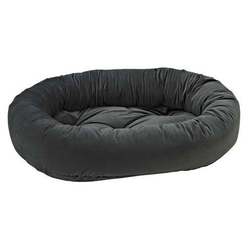 Ash Microvelvet Donut Dog Bed