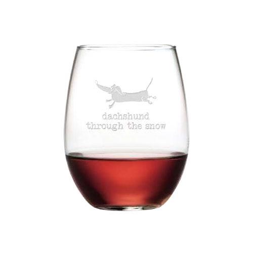 Dachshund Through Stemless Wine Glasses, Set Of 4 – Bitch New York