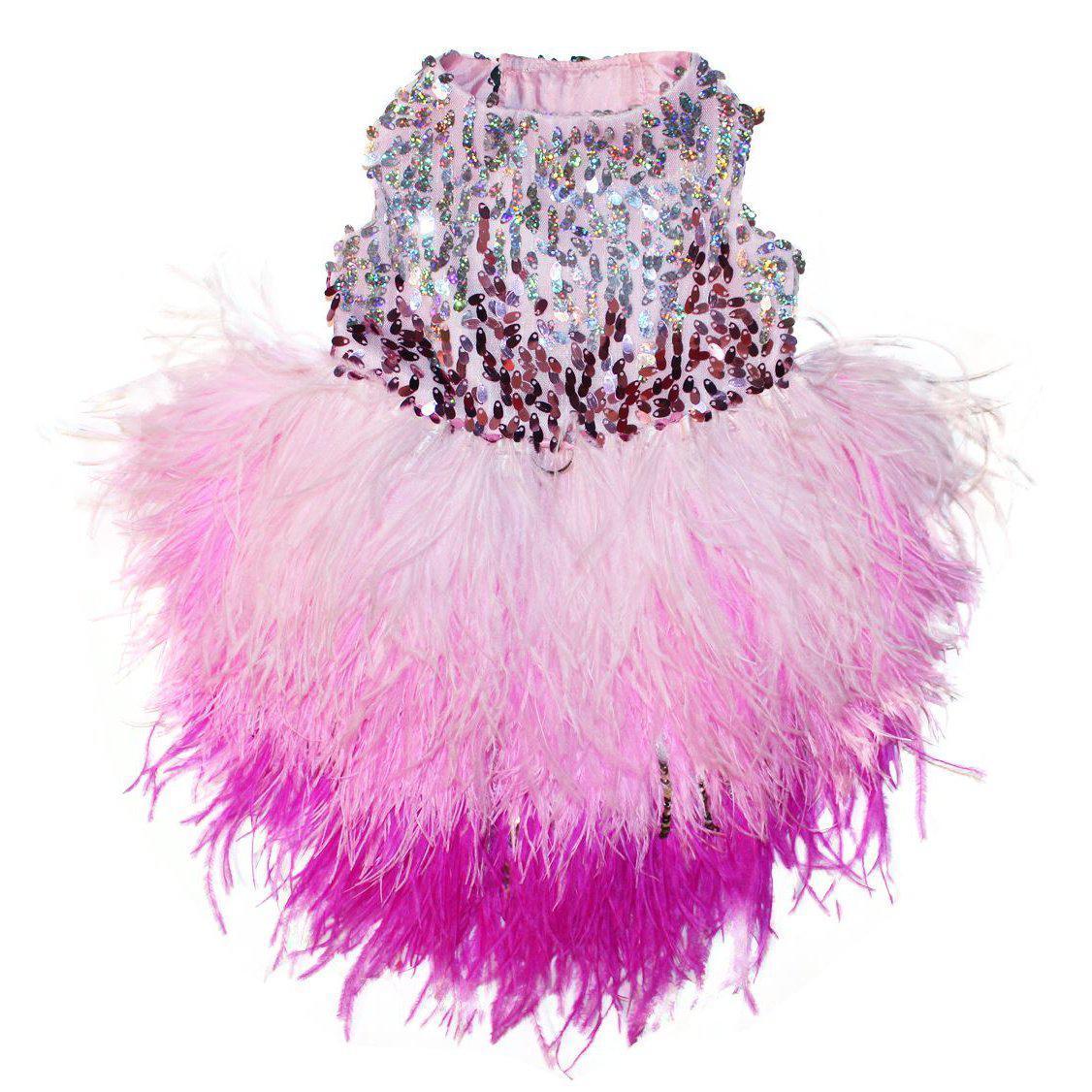 Hot Pink Ombre Feather Party Dog Dress – Bitch New York