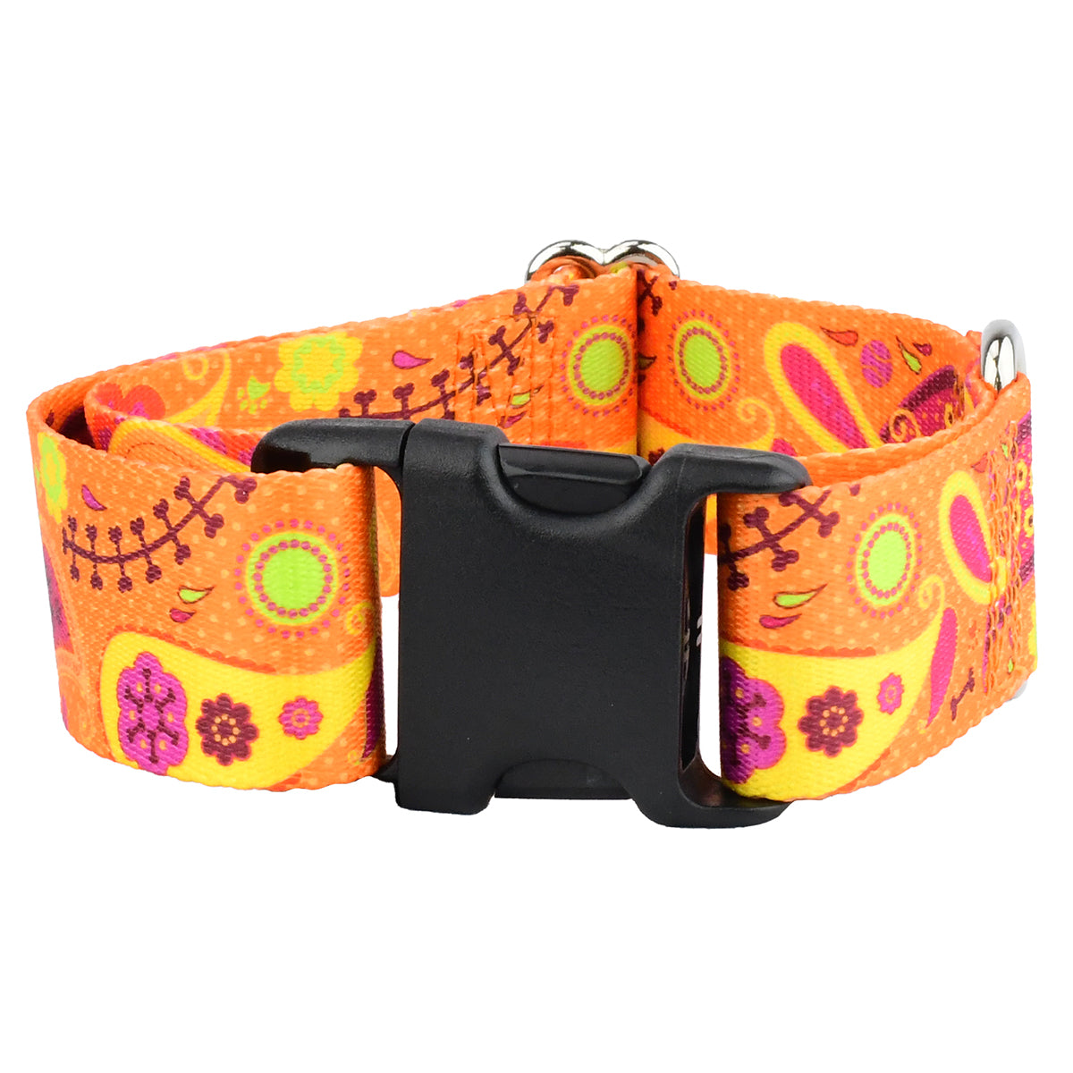Orange Paisley EarthStyle Dog Collar
